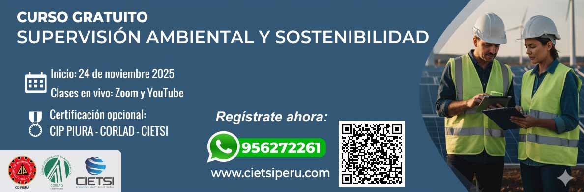 curso gratuito en supervisiOn ambiental y sostenibilidad 2025
